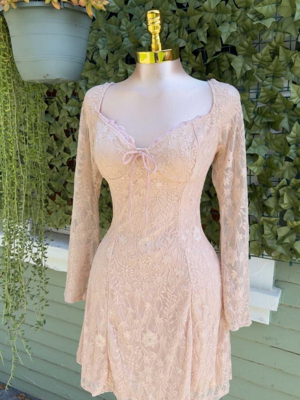 Lace Long-Sleeve Dress